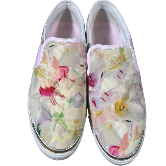 Ted Baker Laulei Womens Slip On Floral Sneakers Size 9 - Picture 12 of 13